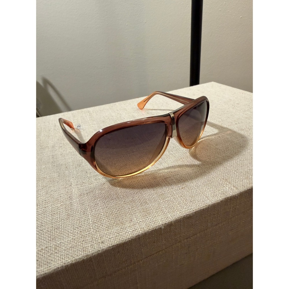Incognito Mopar #355 Sunglasses Brown Ombre Gradient Aviator Oversized Women
